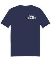 Load image into Gallery viewer, Navy Sharks Short Sleeve Shirt