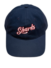 Load image into Gallery viewer, Navy Sharks Hat (Adult)
