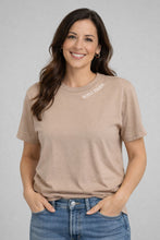 Load image into Gallery viewer, Beige SoMi Mom Embroidered Shirt
