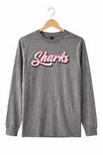Load image into Gallery viewer, Gray Long Sleeve Sharks Shirt
