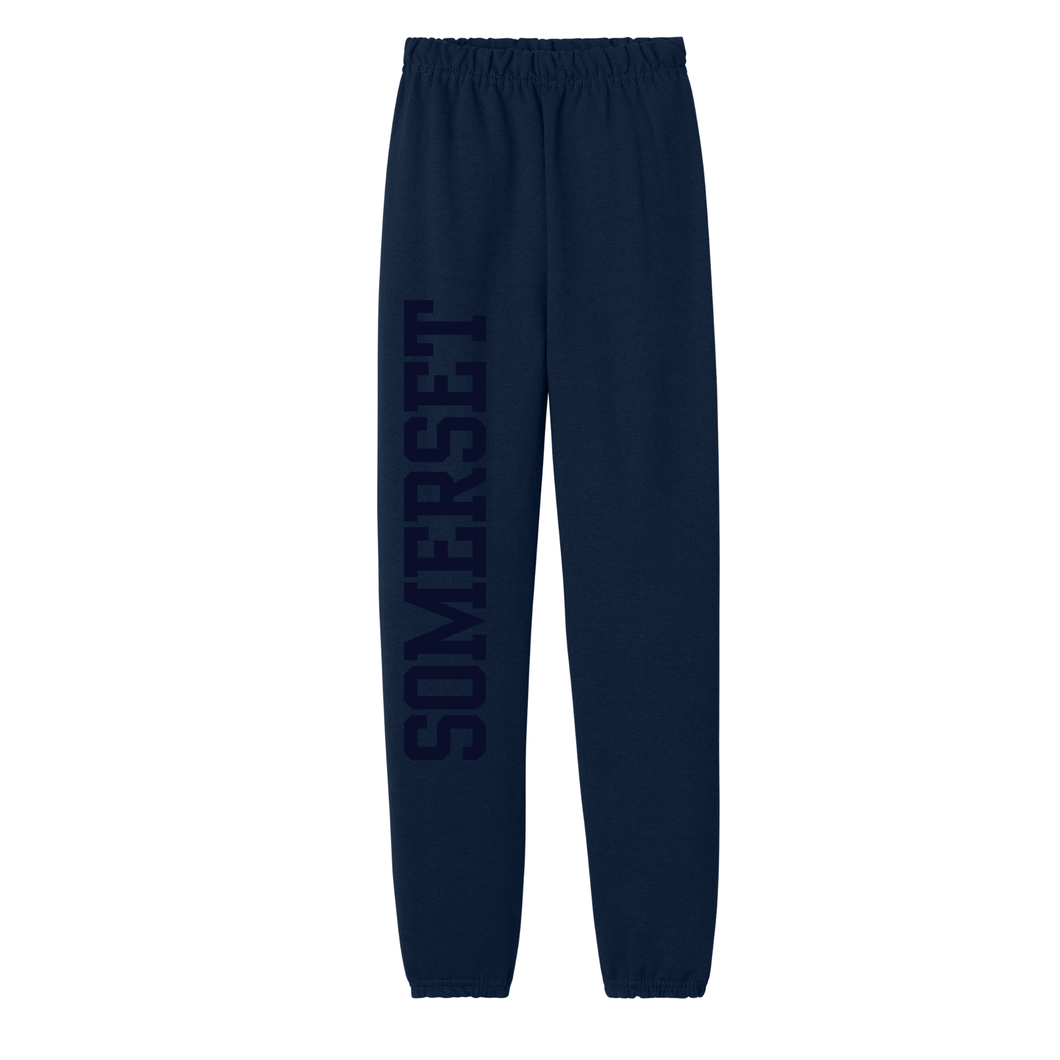 Navy Puff Print Joggers